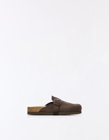Basic buckle clogs — BROWN 1