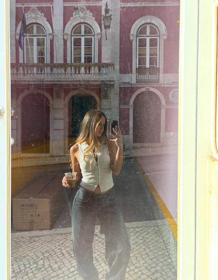 Fermuarlı poplin top