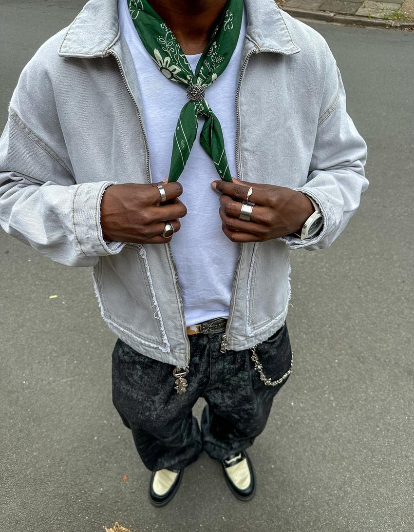 Printed neckerchief-Green