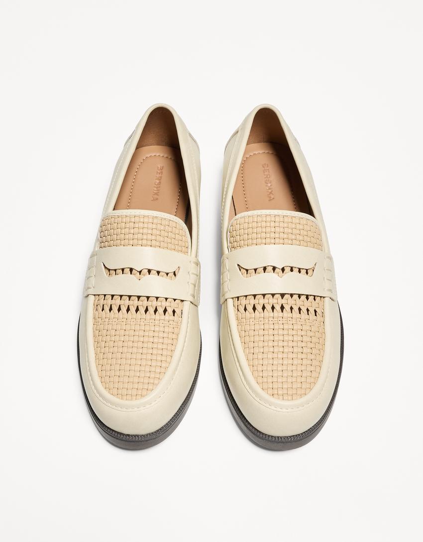 Braided loafers-BEIGE