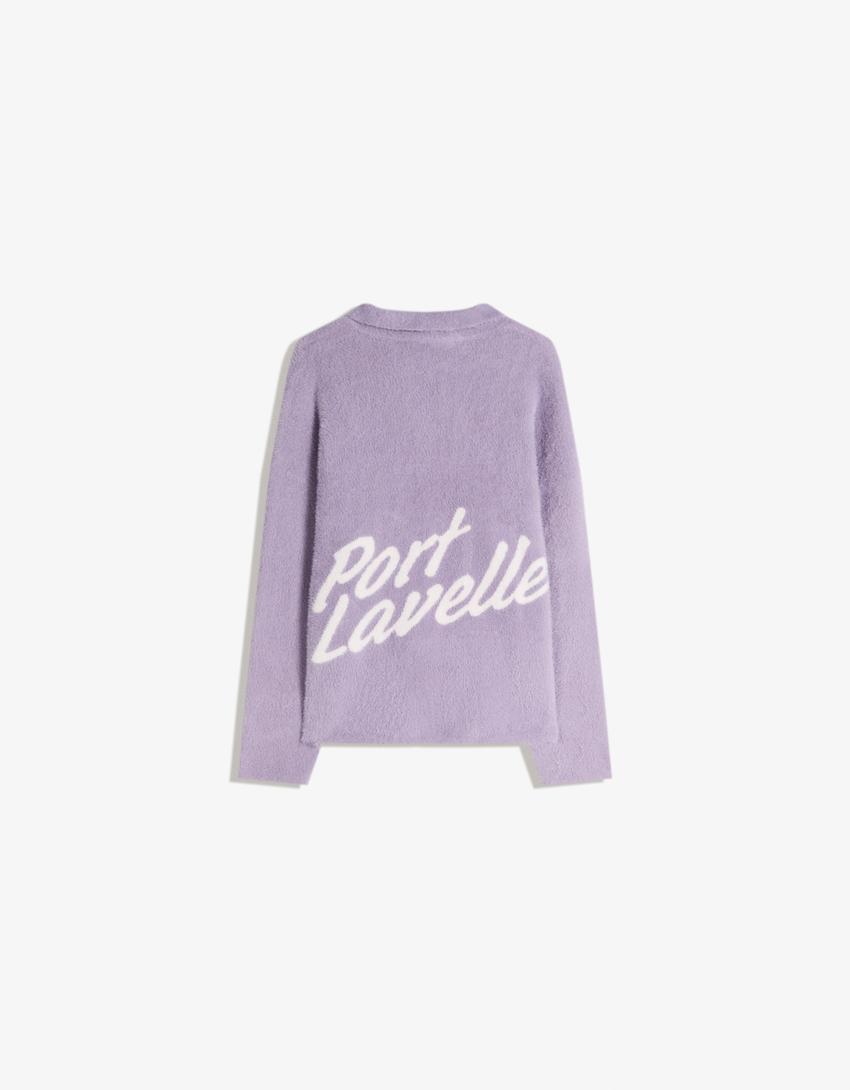 Pull col polo-Violet