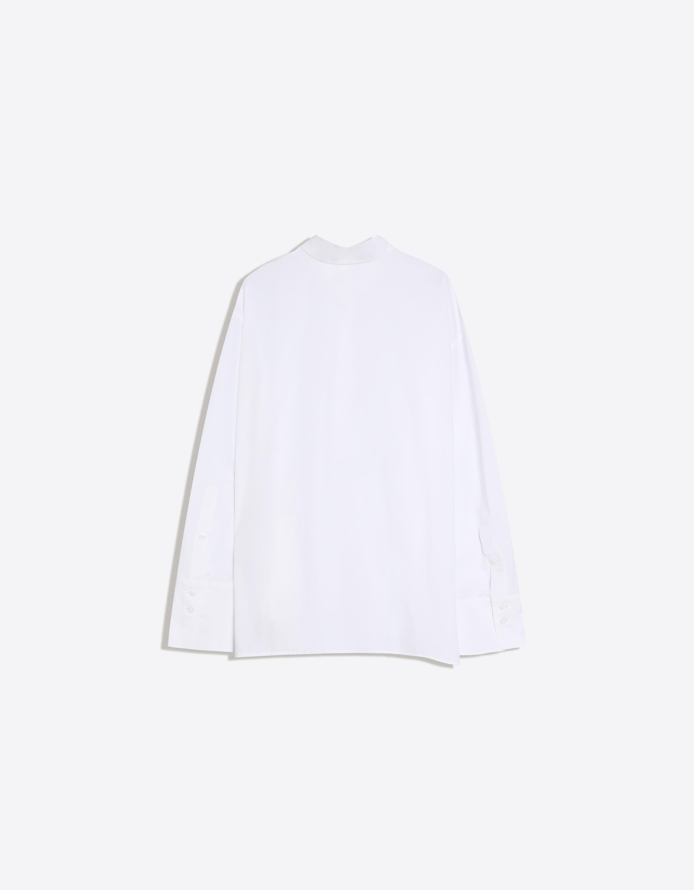Cross-button long sleeve shirt