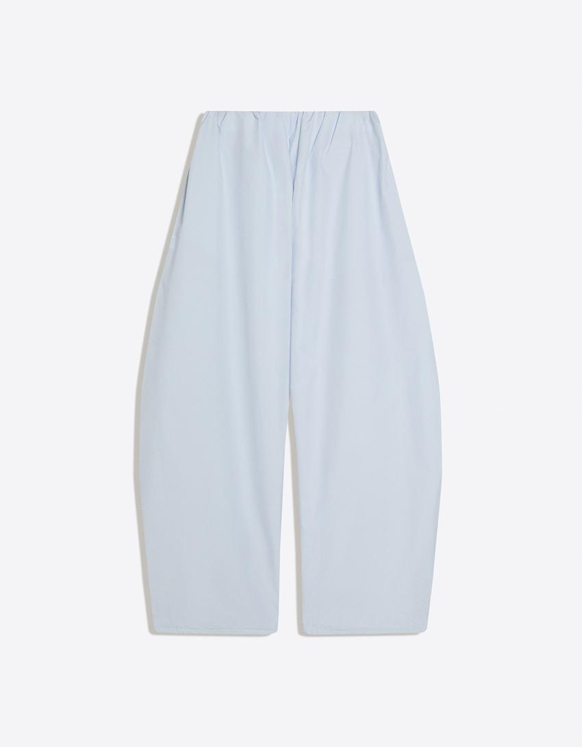 Technical parachute trousers-Sky blue