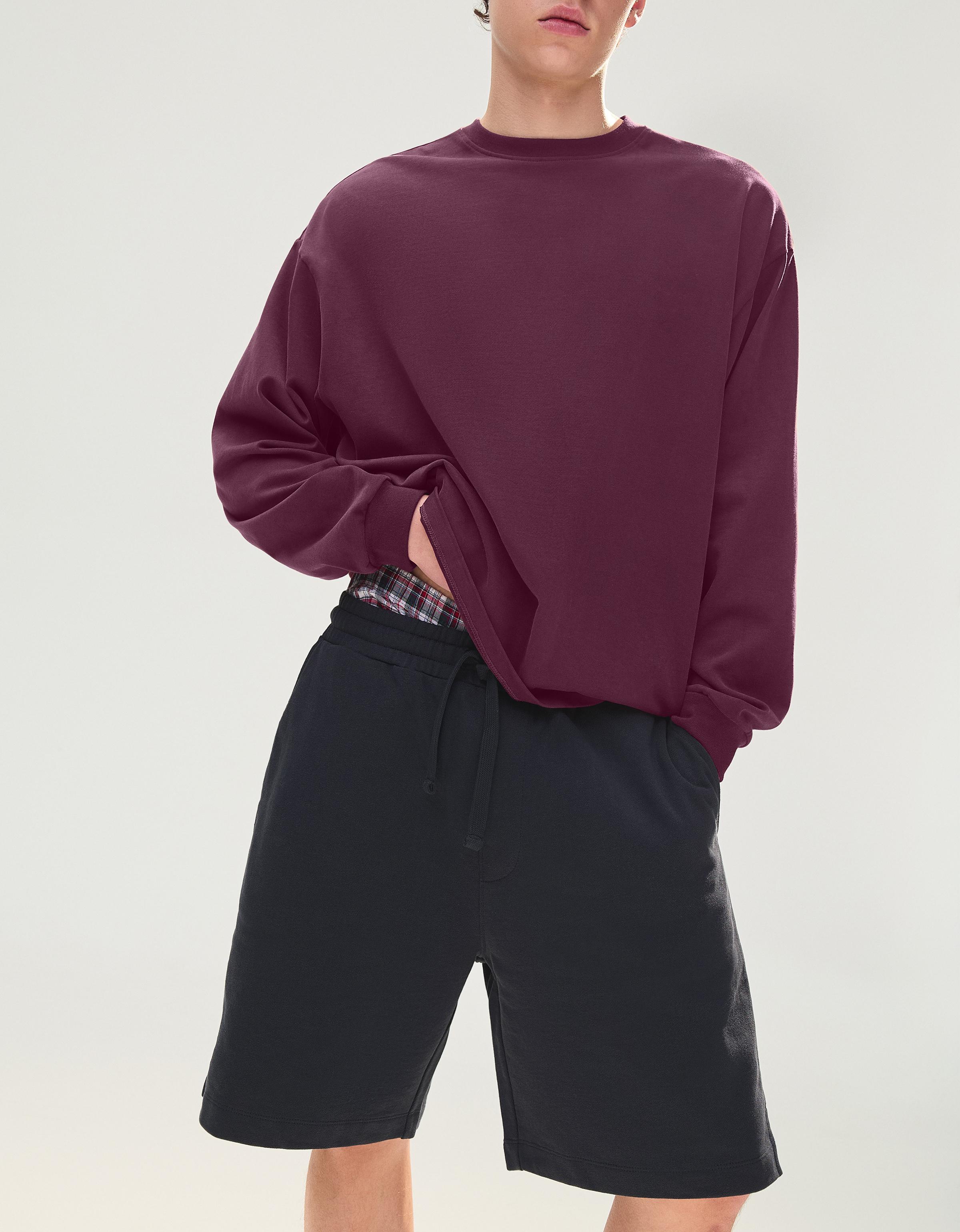 Plush Bermuda shorts — Navy