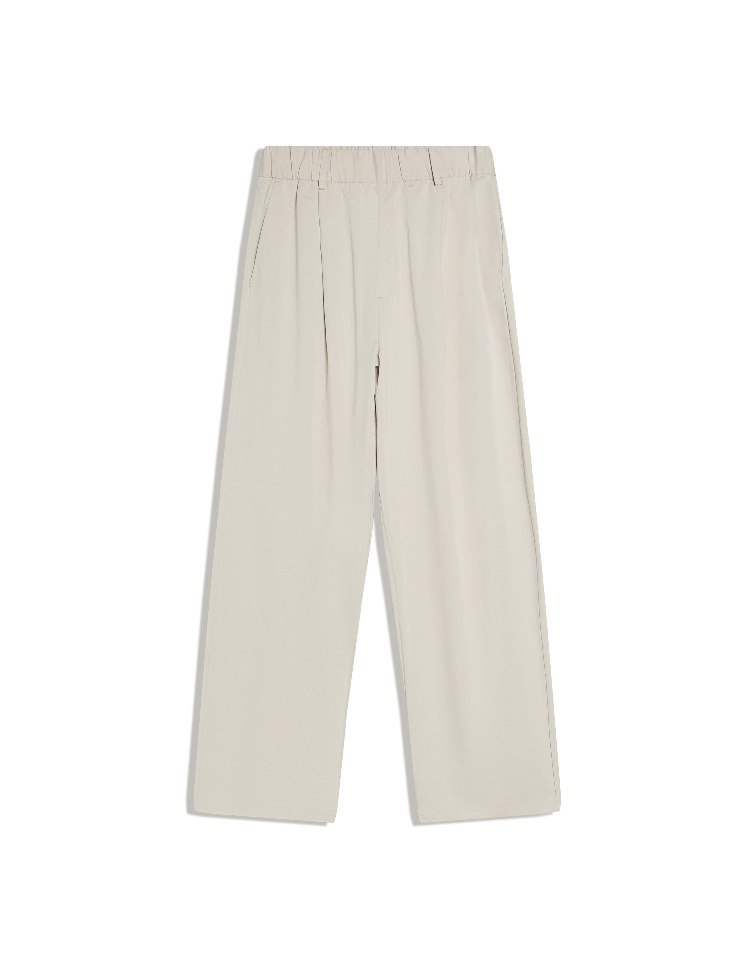 Super baggy fluid trousers with darts — Stone