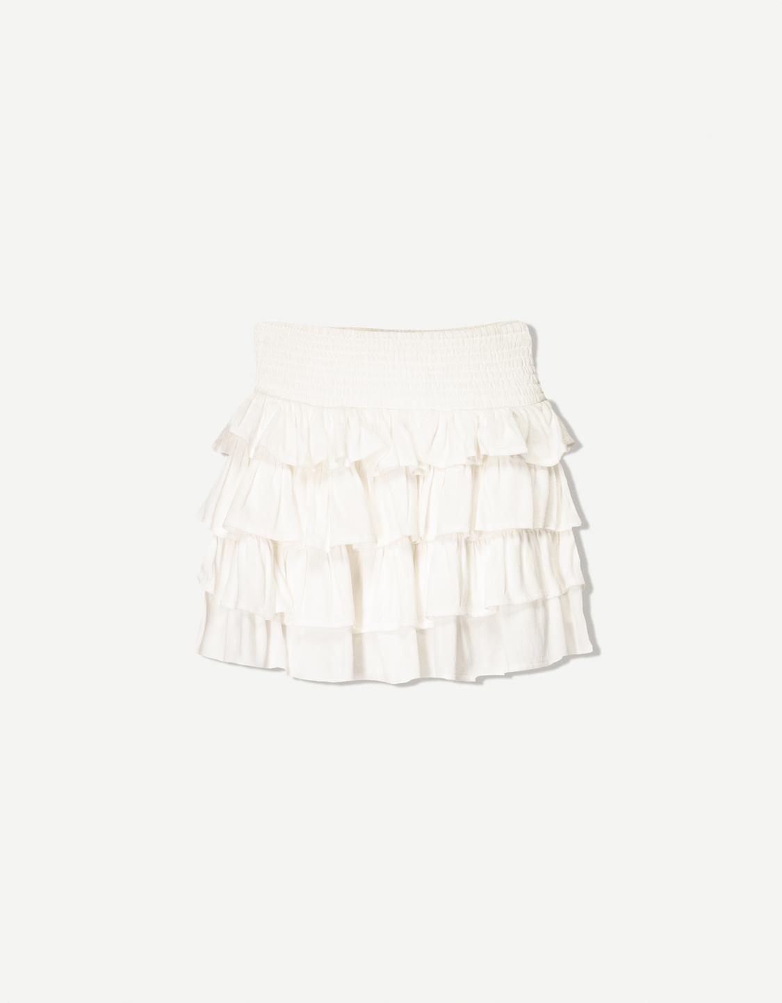Ruffled mini skirt