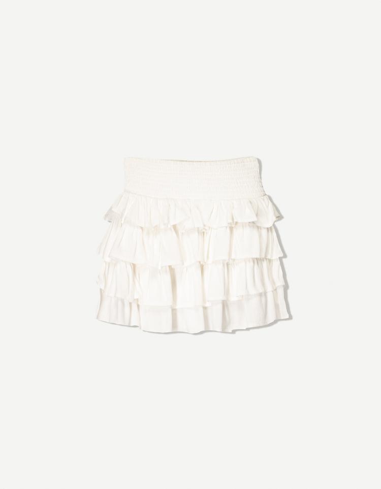 Ruffled mini skirt