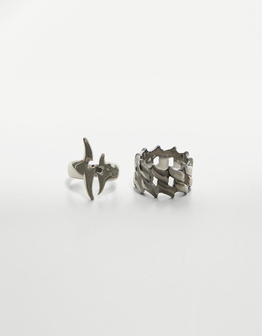 Pack of 2 steel rings