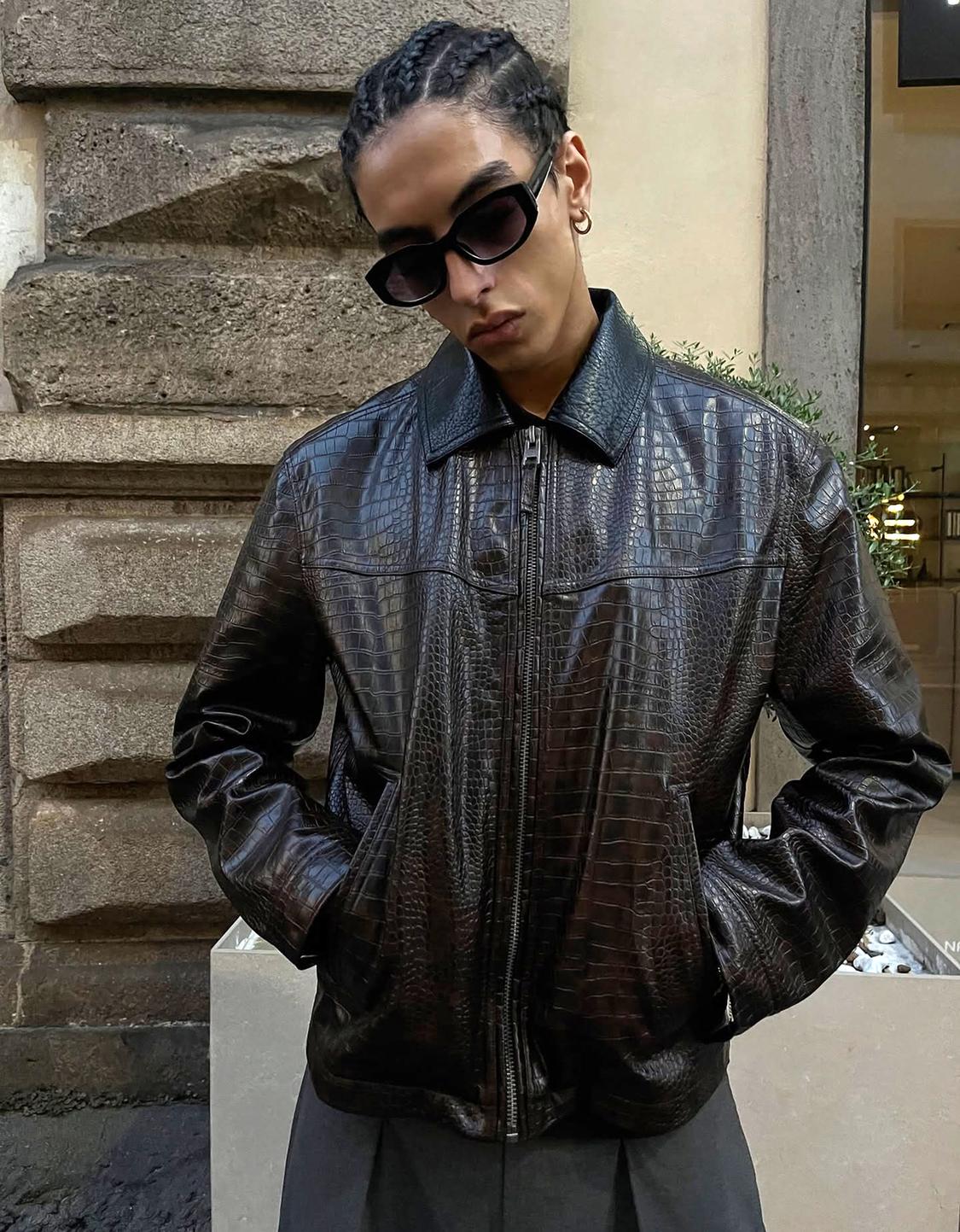 Leather effect jacket