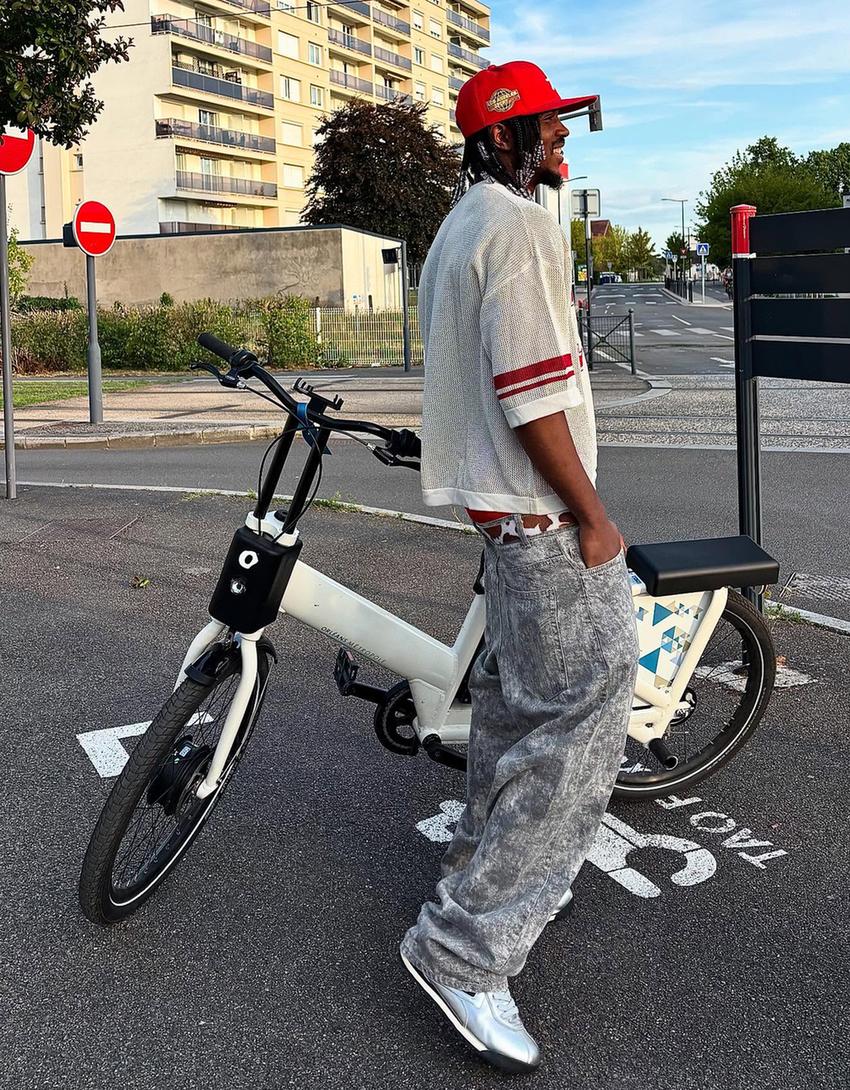 Pantalon super baggy fit imprimé-Écru-2