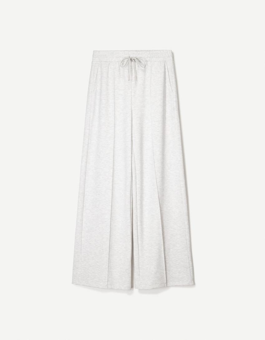 Soft touch wide-leg trousers