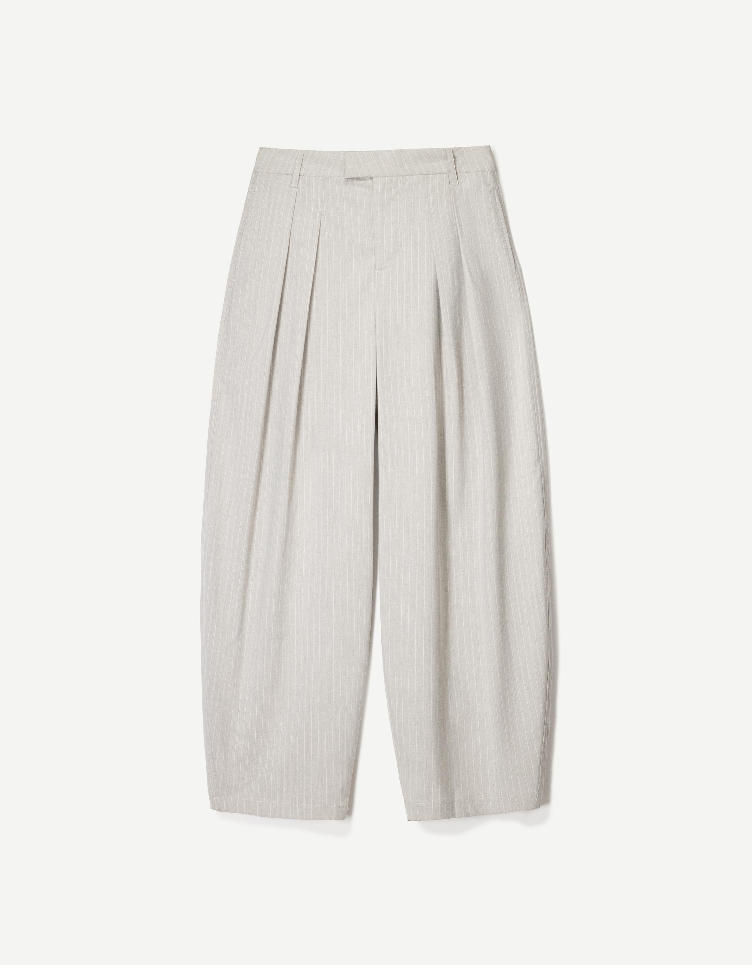 Tailored balloon fit pants - Women | Bershka