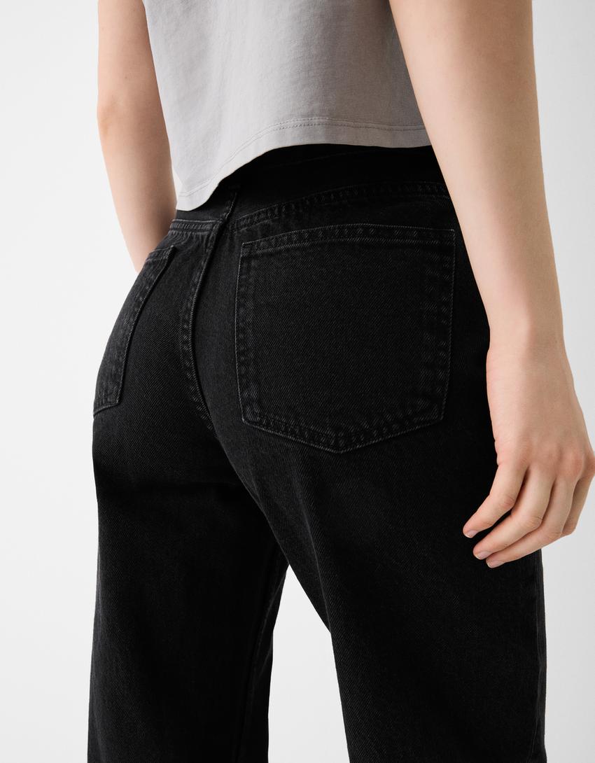 Wide-leg ’90s jeans-Black-3