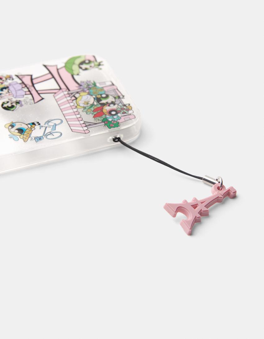 حافظة آيفون بحلية فتيات القوة-زهري-2