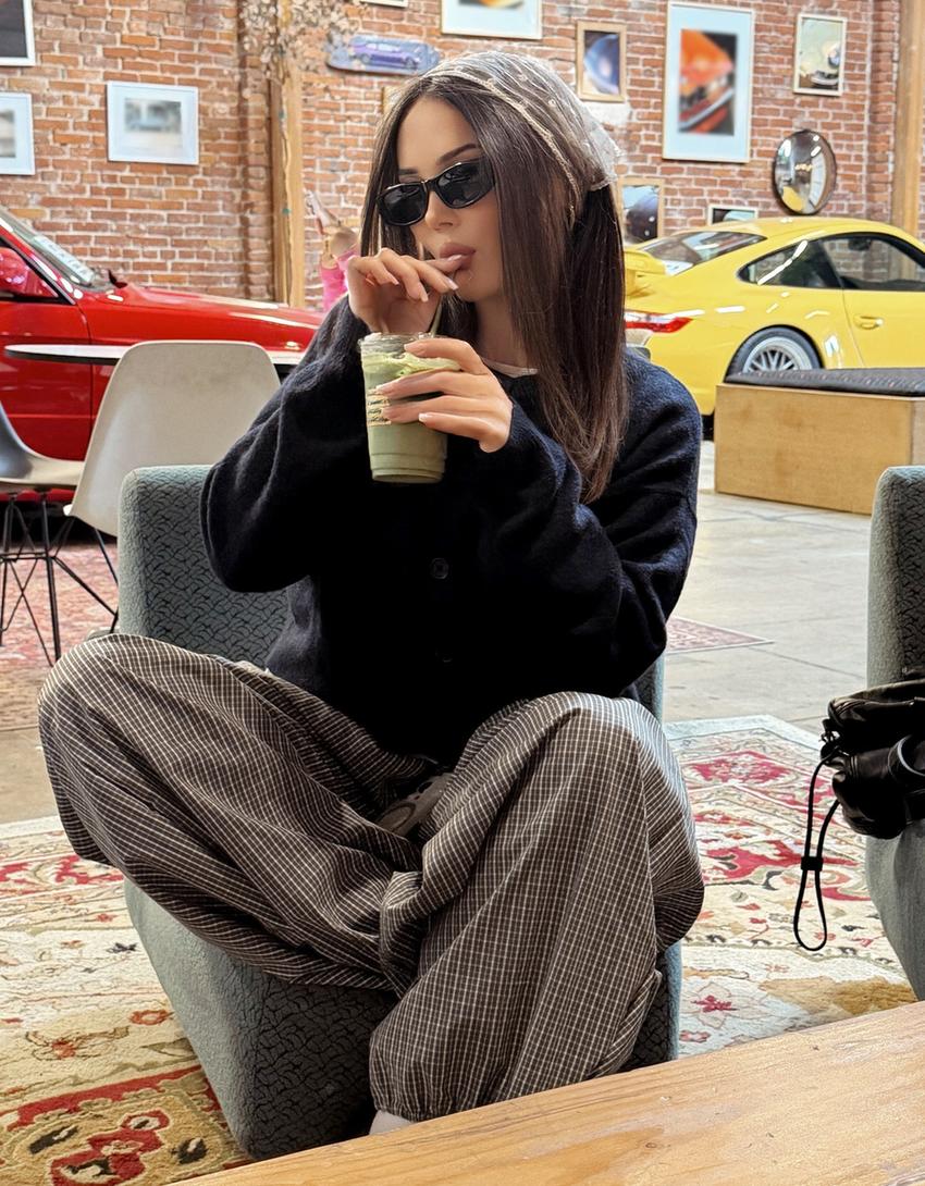 Cardigan mit Knöpfen und Soft-Touch-Blau