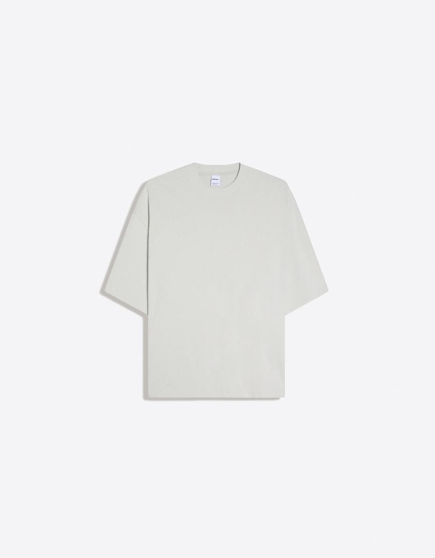 Heavy boxy T-shirt-Stone