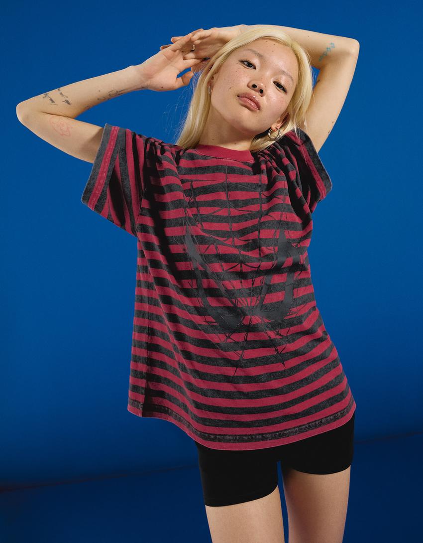 SPIDERMAN print T-shirt-Red