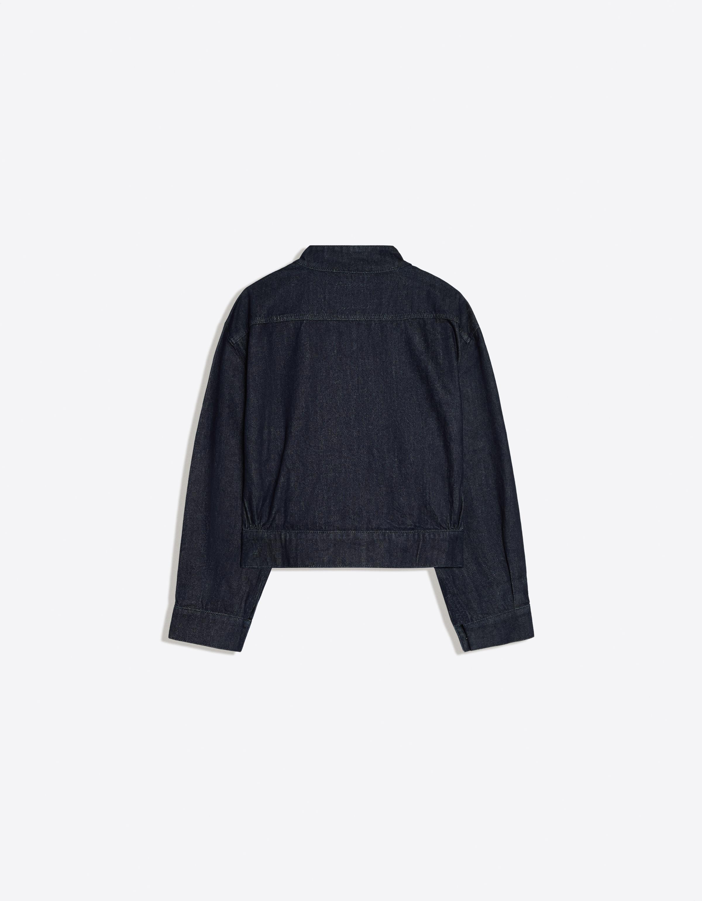 Denim jacket with clasps — Navy
