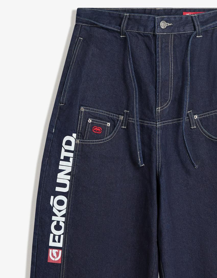 Džíny Ecko Unltd super baggy-Tmavě modrá