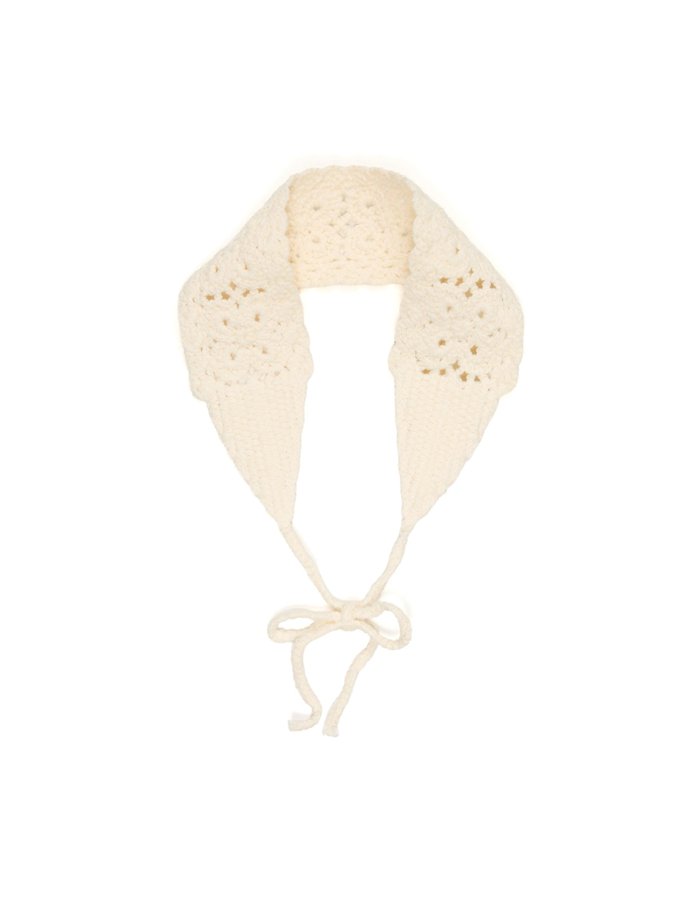 Crochet hairband — Cream