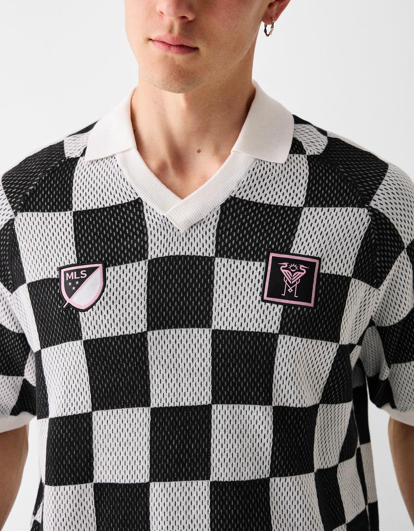 T-shirt polo Inter Miami CF carreaux-Noir-7