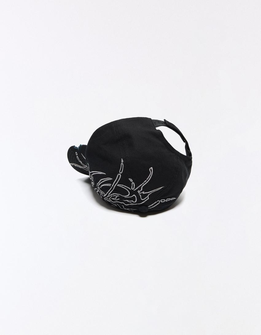 Gorra print-Negro