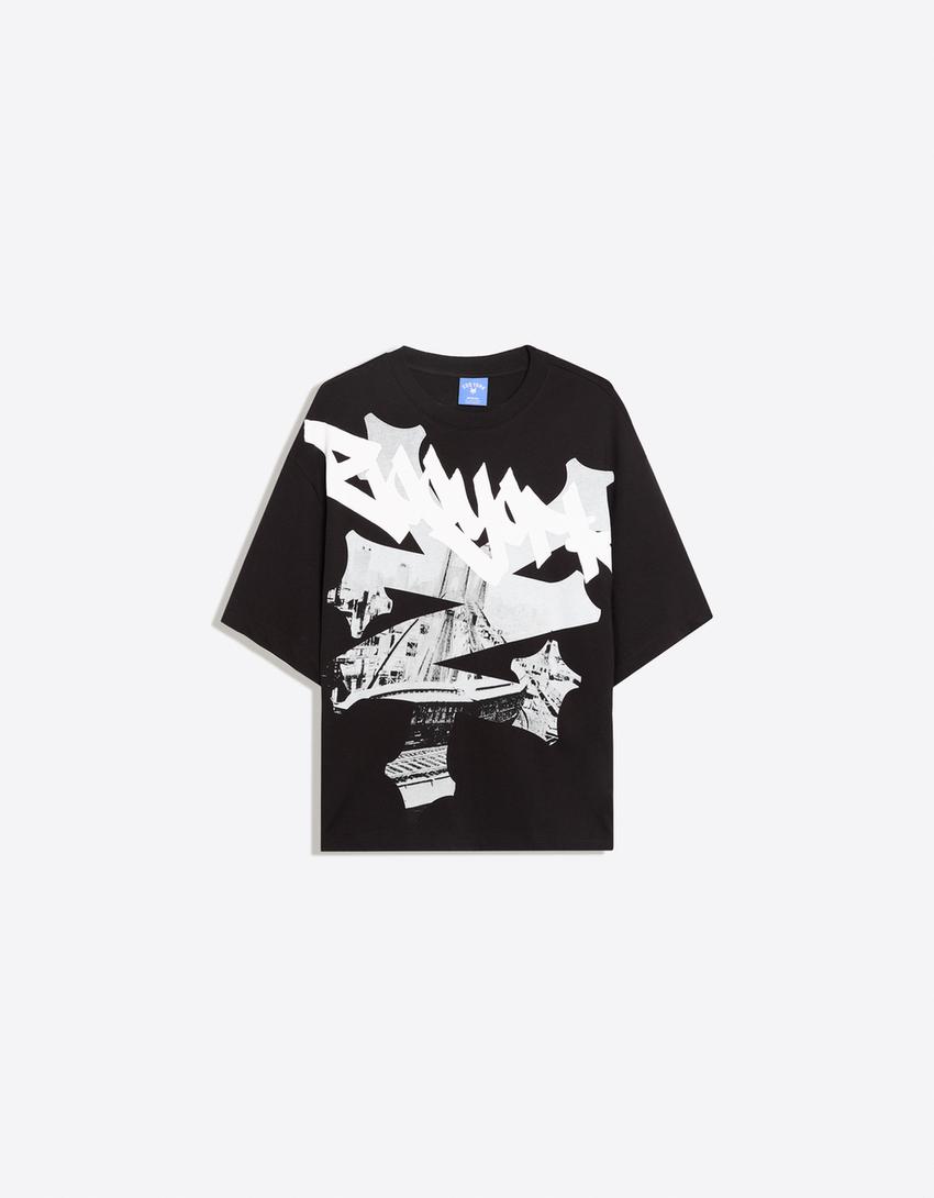 ZOO YORK X BERSHKA short sleeve T-shirt-Black