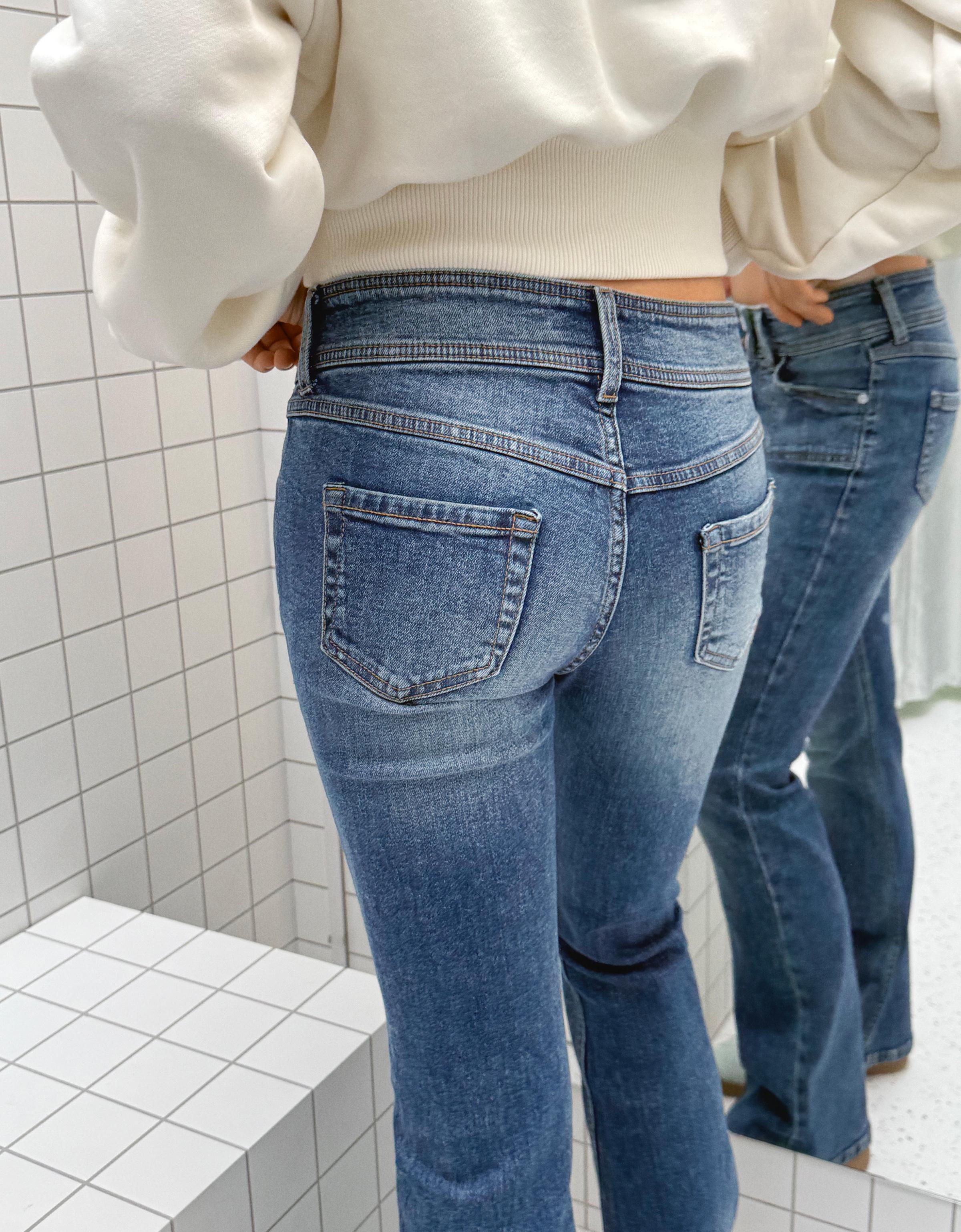 Bootcut düşük bel jean - Görsel 46