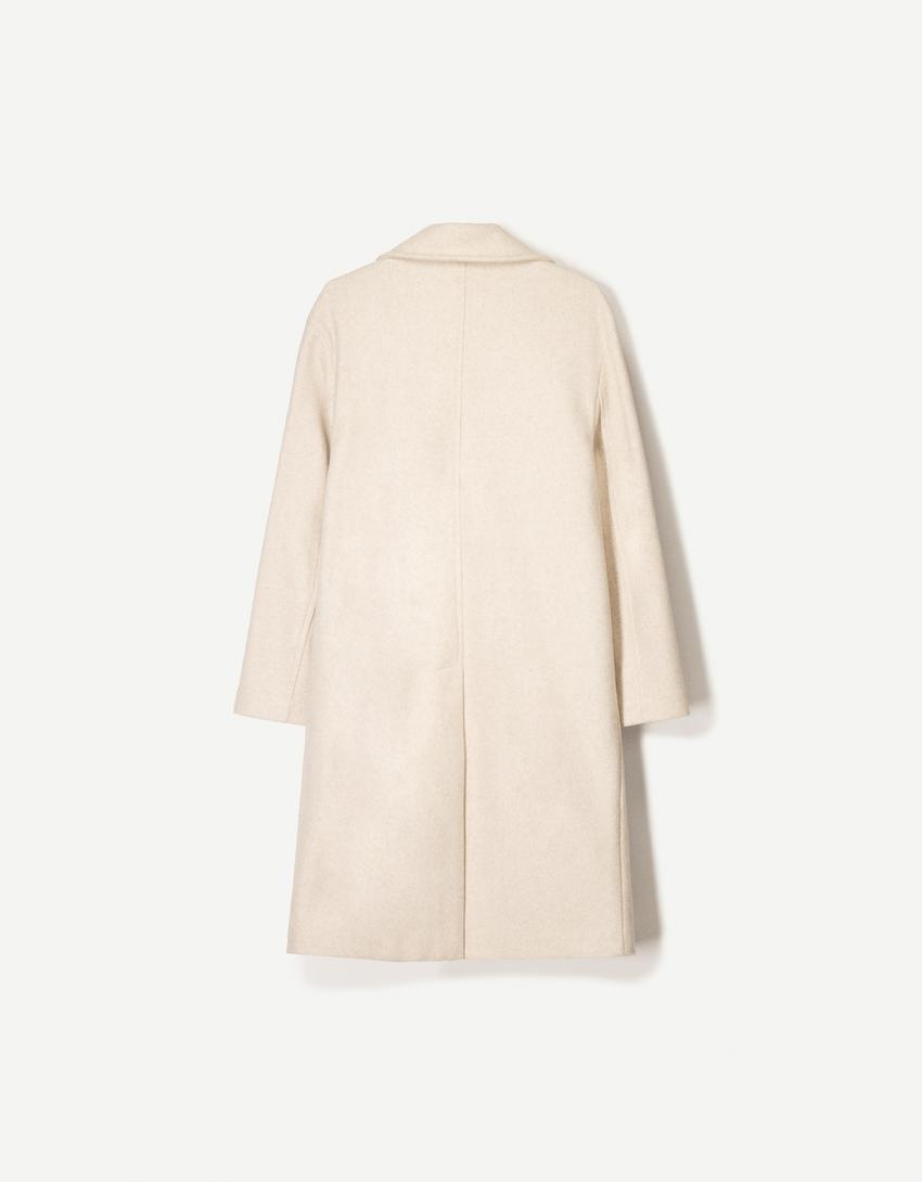 Long soft coat-Cream