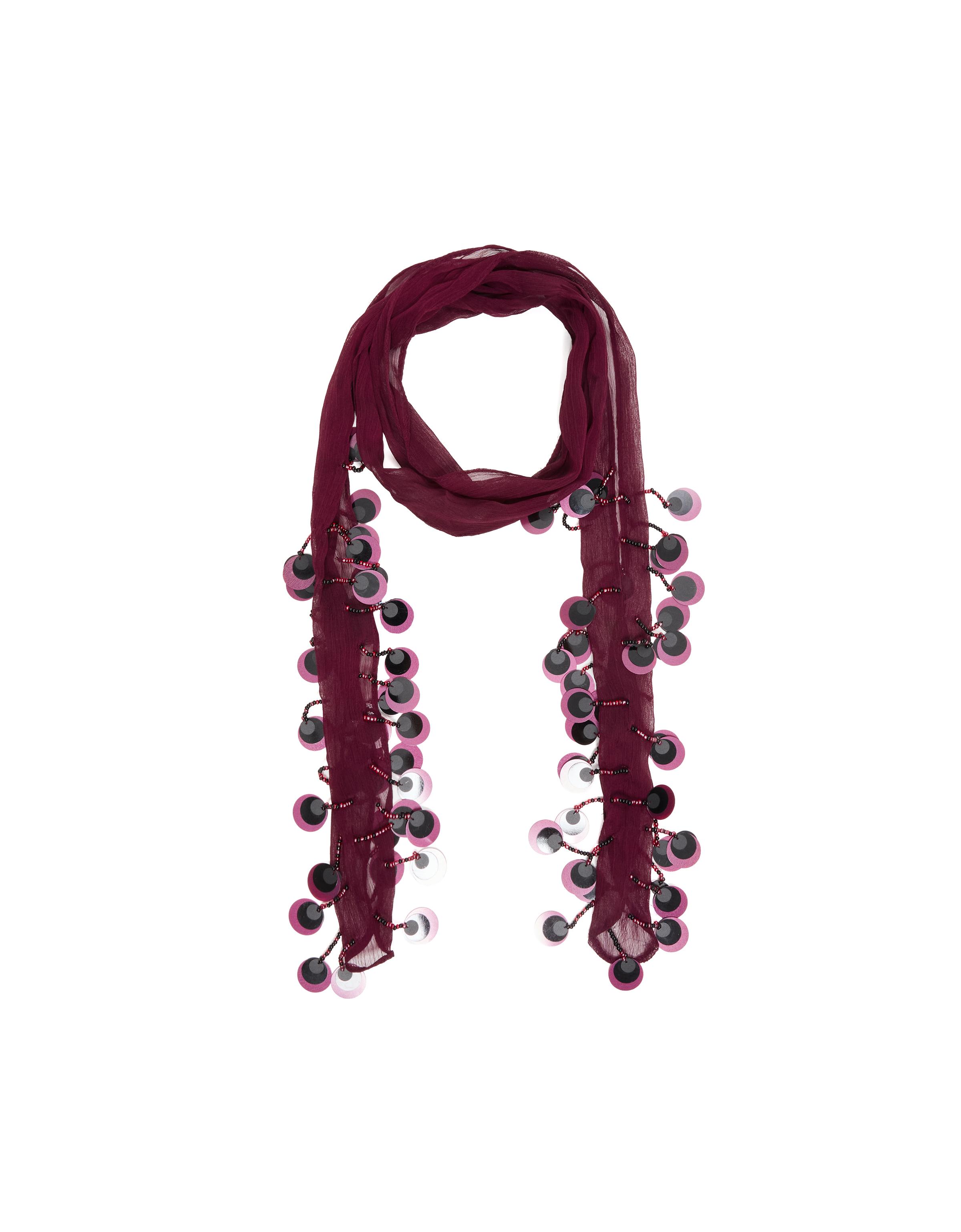 Sequin tie scarf — Maroon
