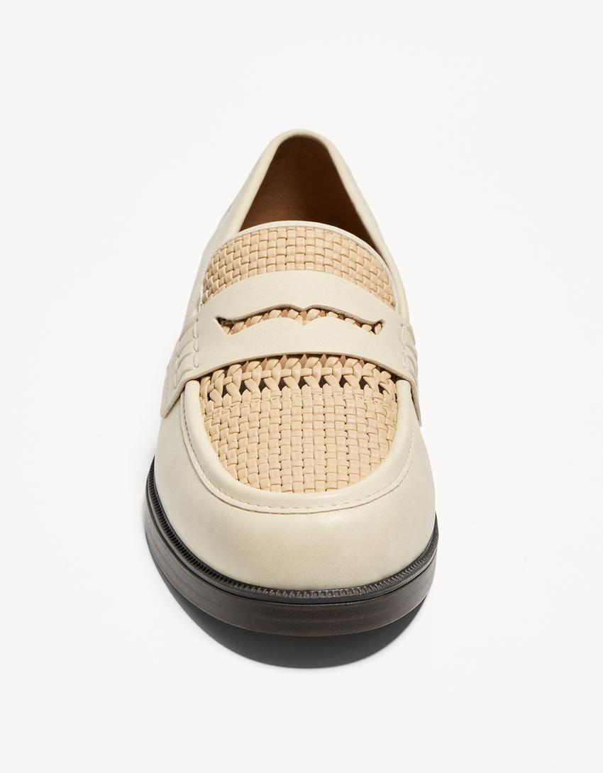 Braided loafers-BEIGE