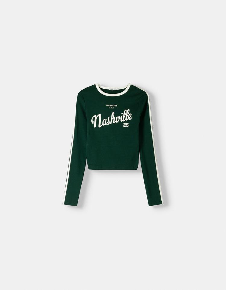 Printed long sleeve T-shirt