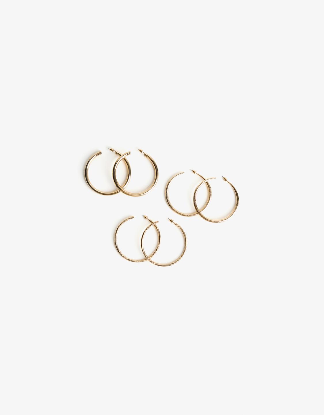 3-pack of hoop earrings