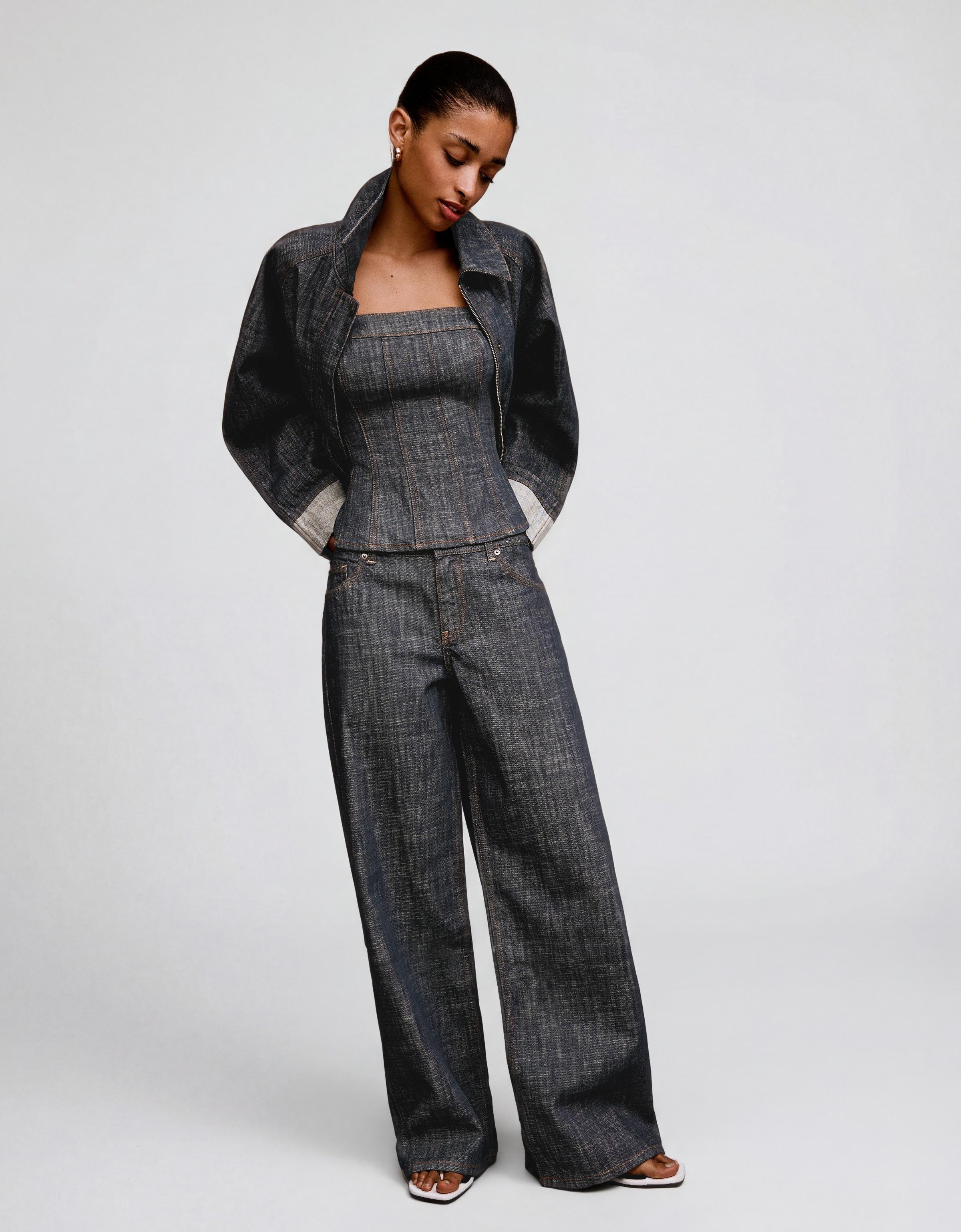 Düşük bel dokulu boyfriend jean - Görsel 43