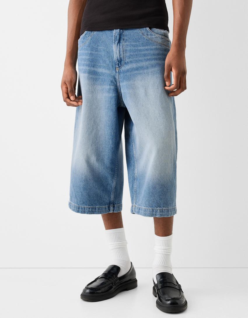 شورت برمودا دنيم-أزرق فاتح-1