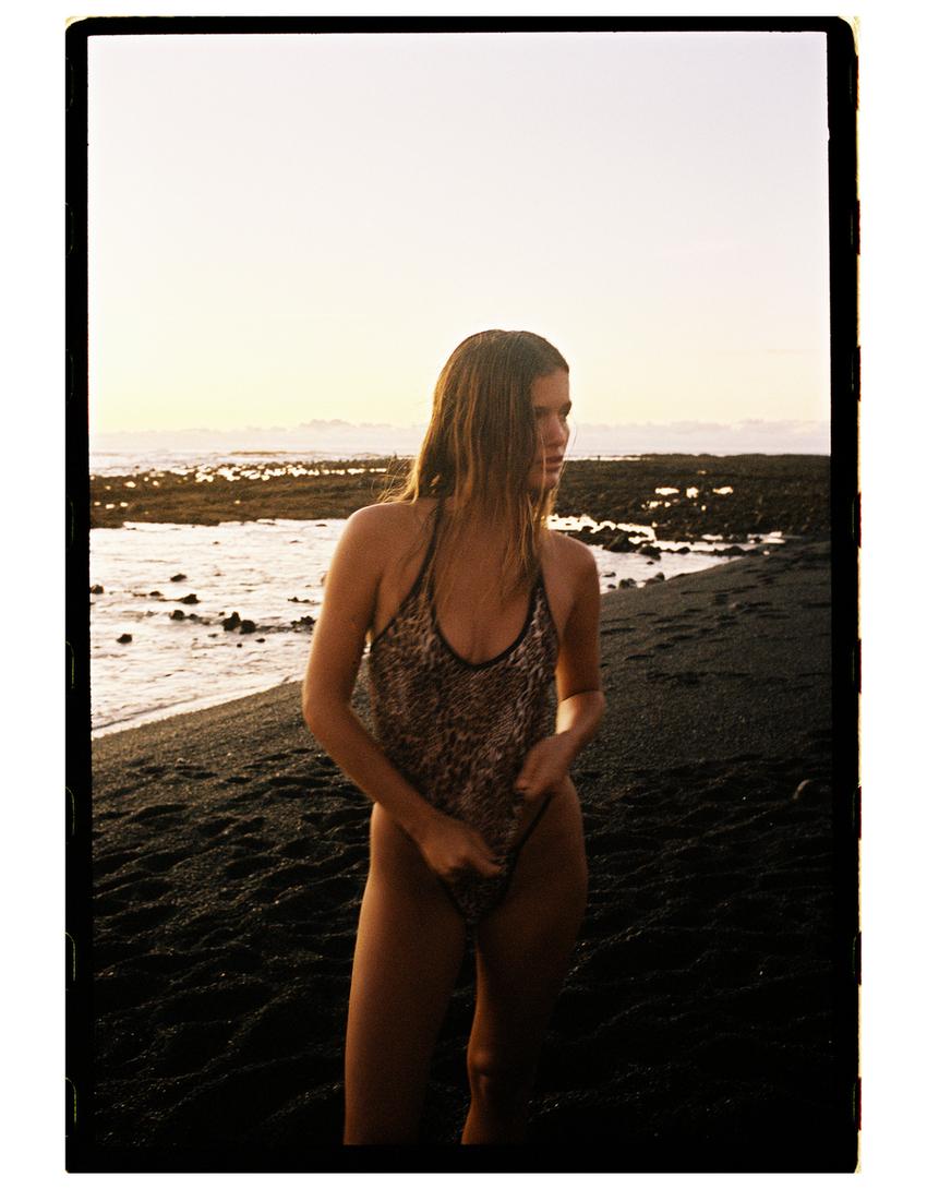 Burgundy gathered bikini top