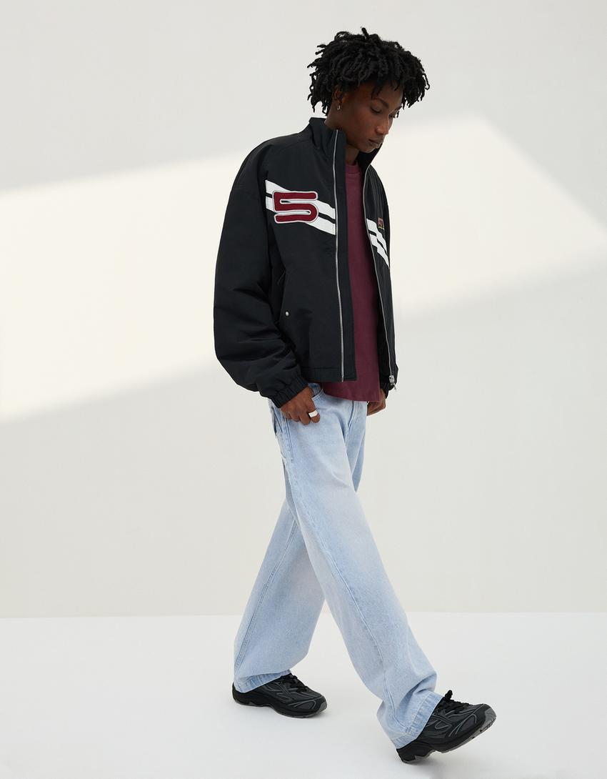 جينز فضفاض-أزرق فاتح