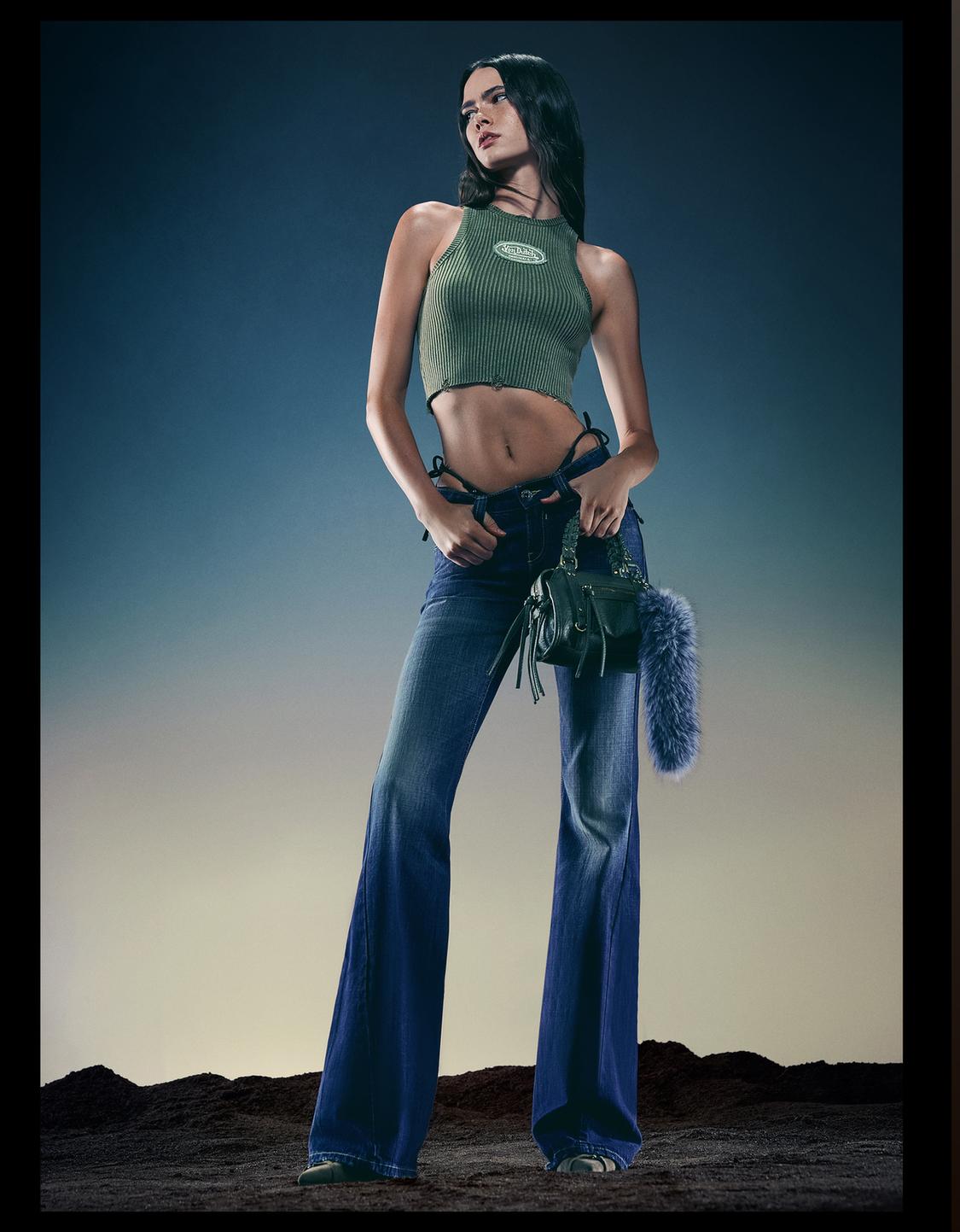 Von Dutch top with patch
