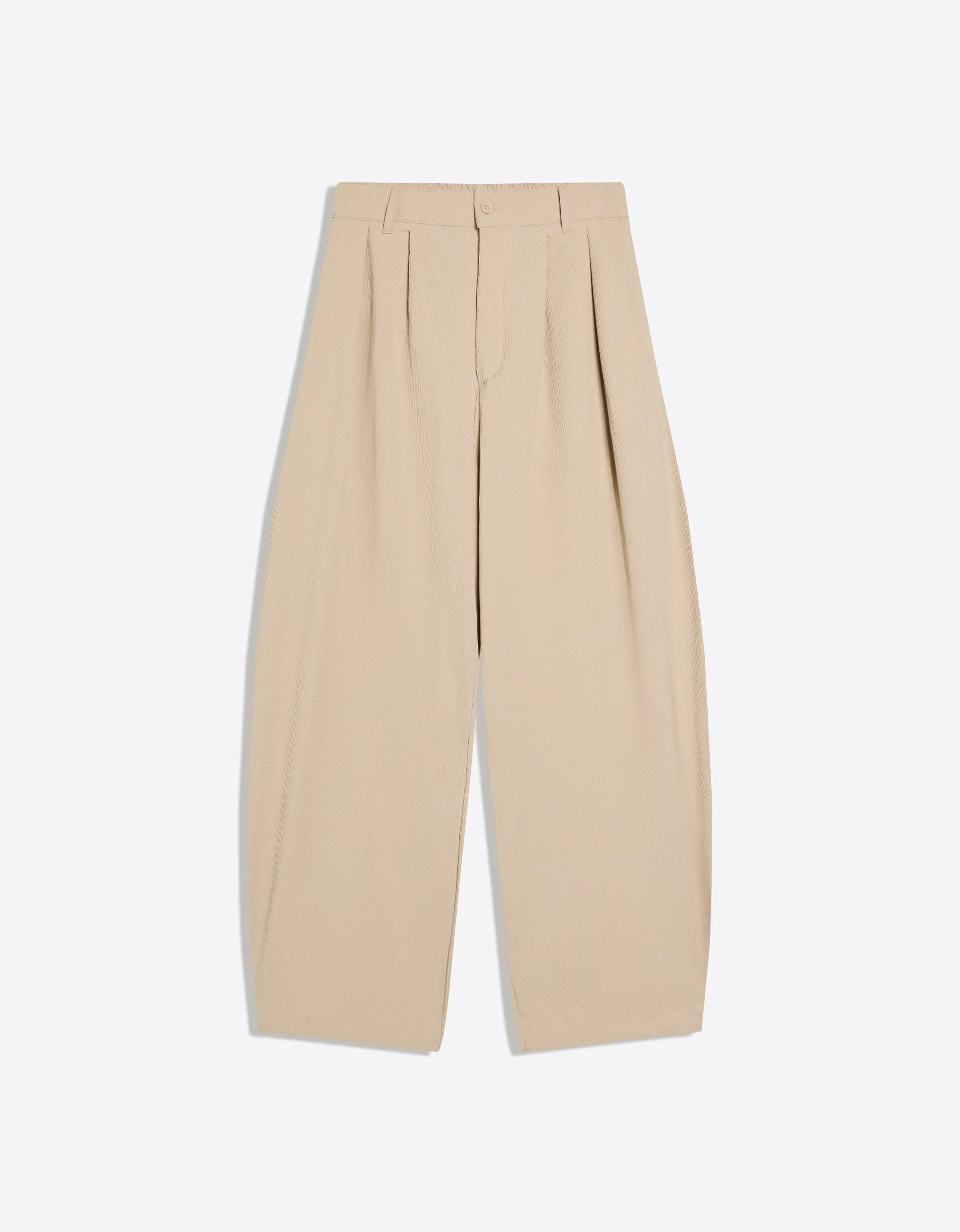Bershka Piliseli jogger fit baggy pantolon görsel 5