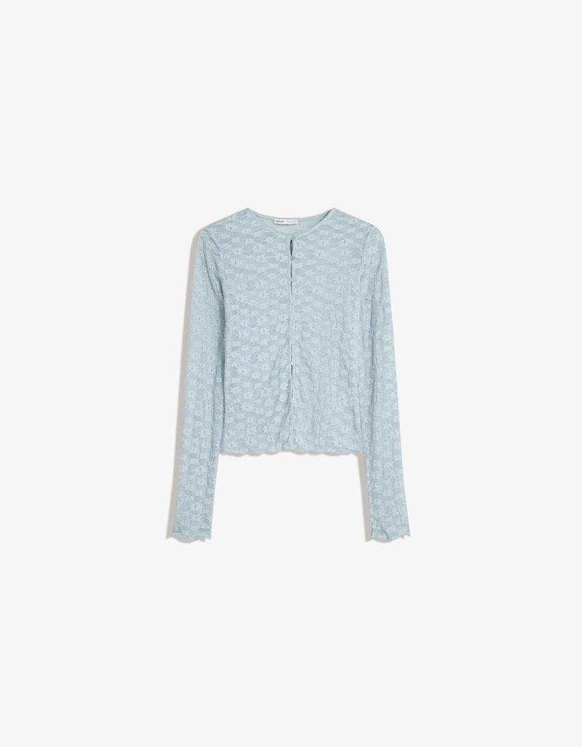 Chaqueta blonda-Azul claro-3