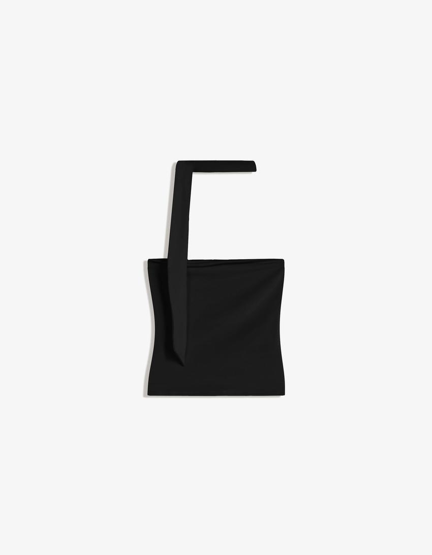 Top bandeau pañuelo-Negro