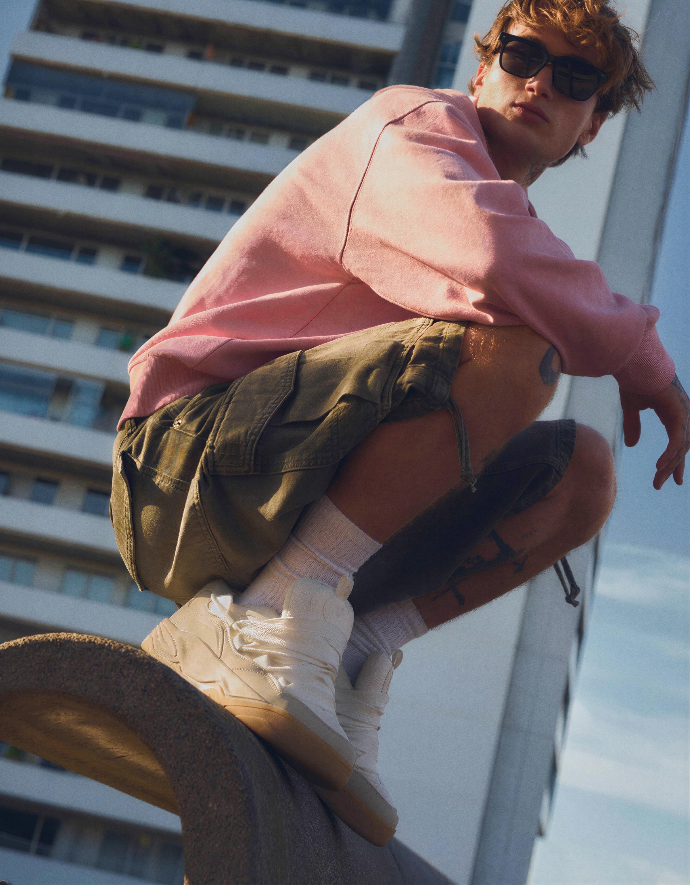 Kalın tabanlı kaykay ayakkabısı - Görsel 29