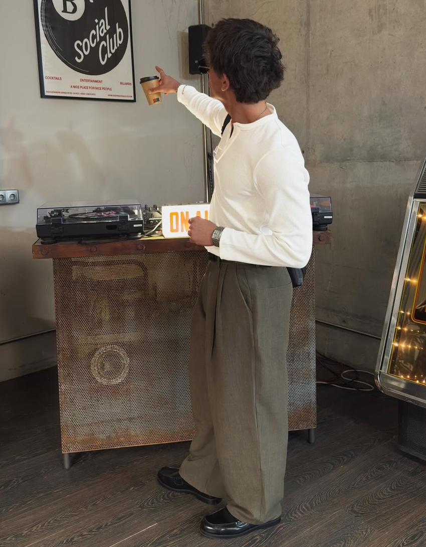 Pantalon super baggy tailoring-Kaki