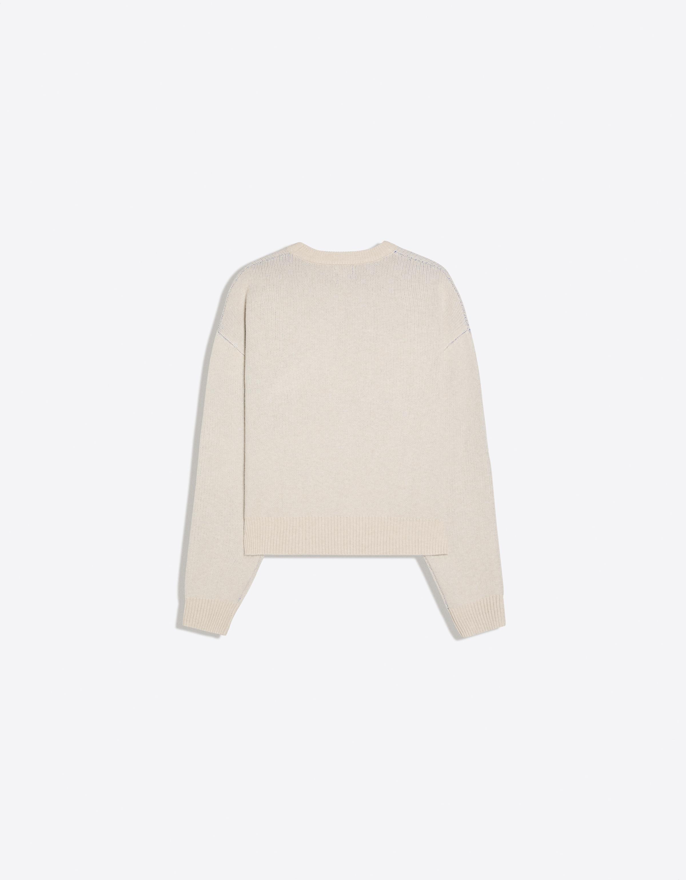 Graphic jacquard jumper — Stone