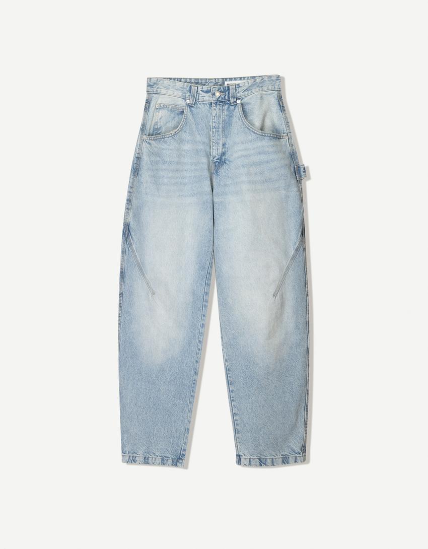 Jeans baggy balloon-Azul lavado-3