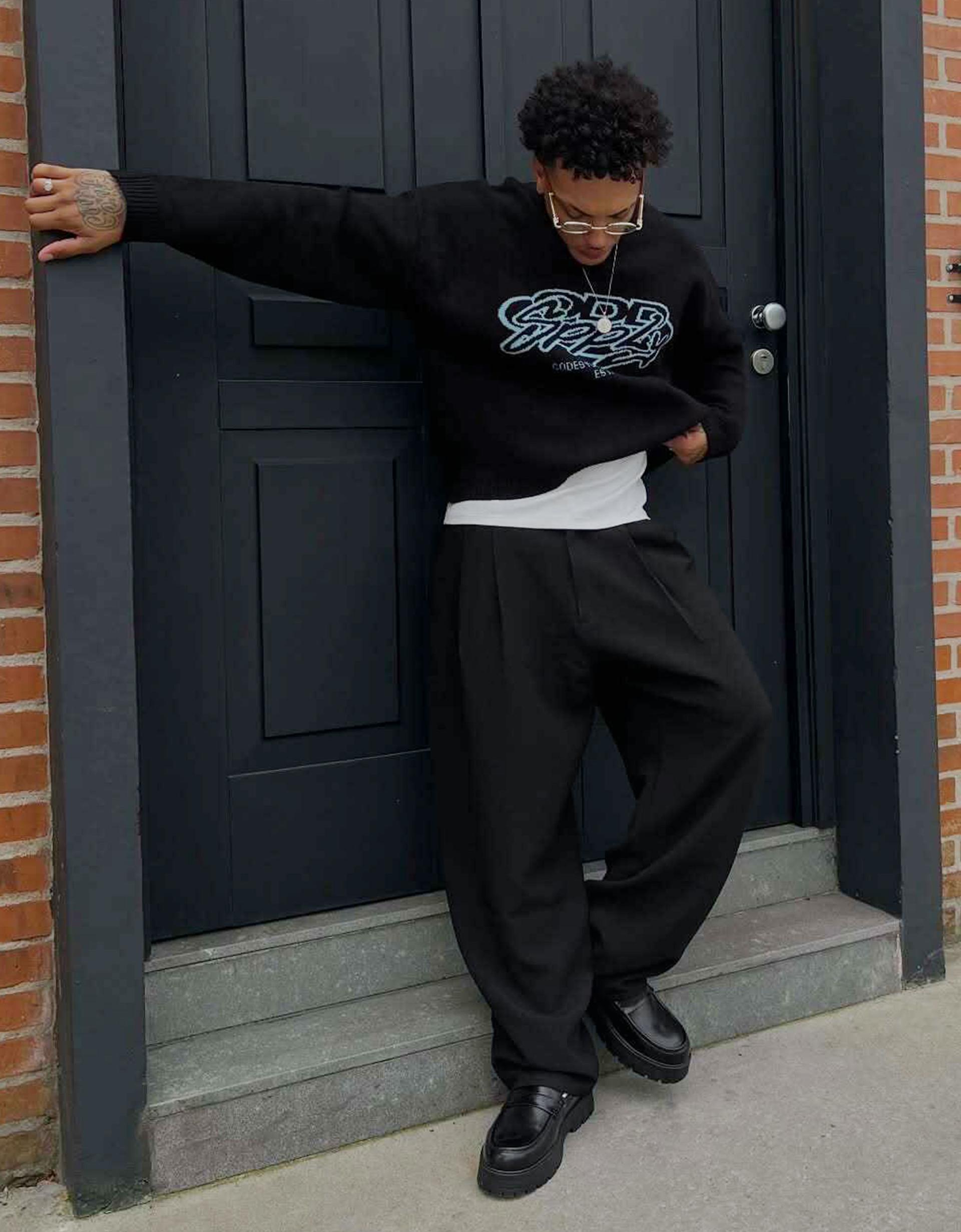 Pull jacquard imprimé