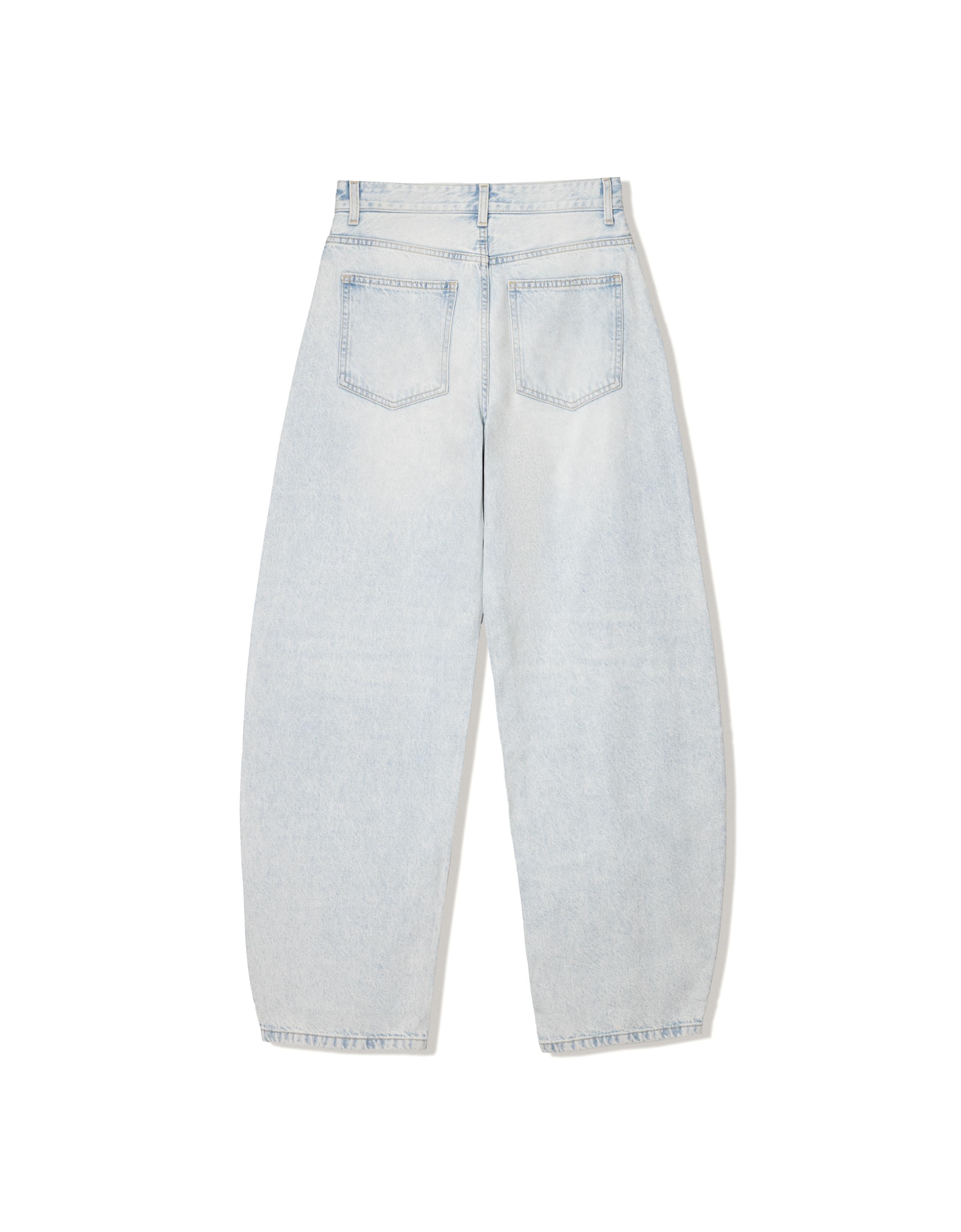 Yüksek bel geniş paça barrel fit jean - Görsel 113