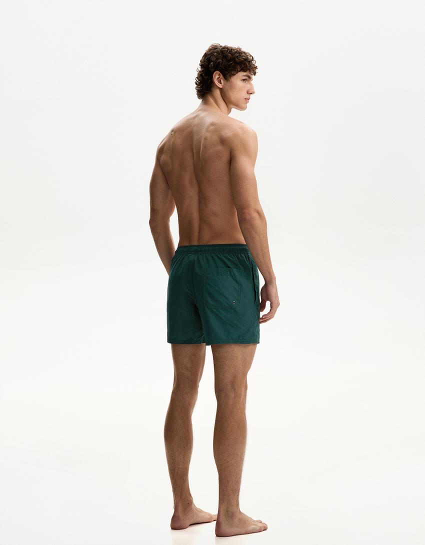 Plain swimming trunks-Green