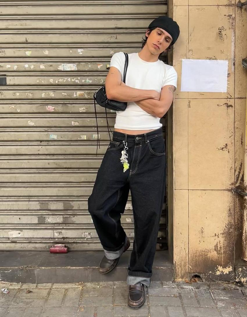 Super baggy jeans-Dark grey