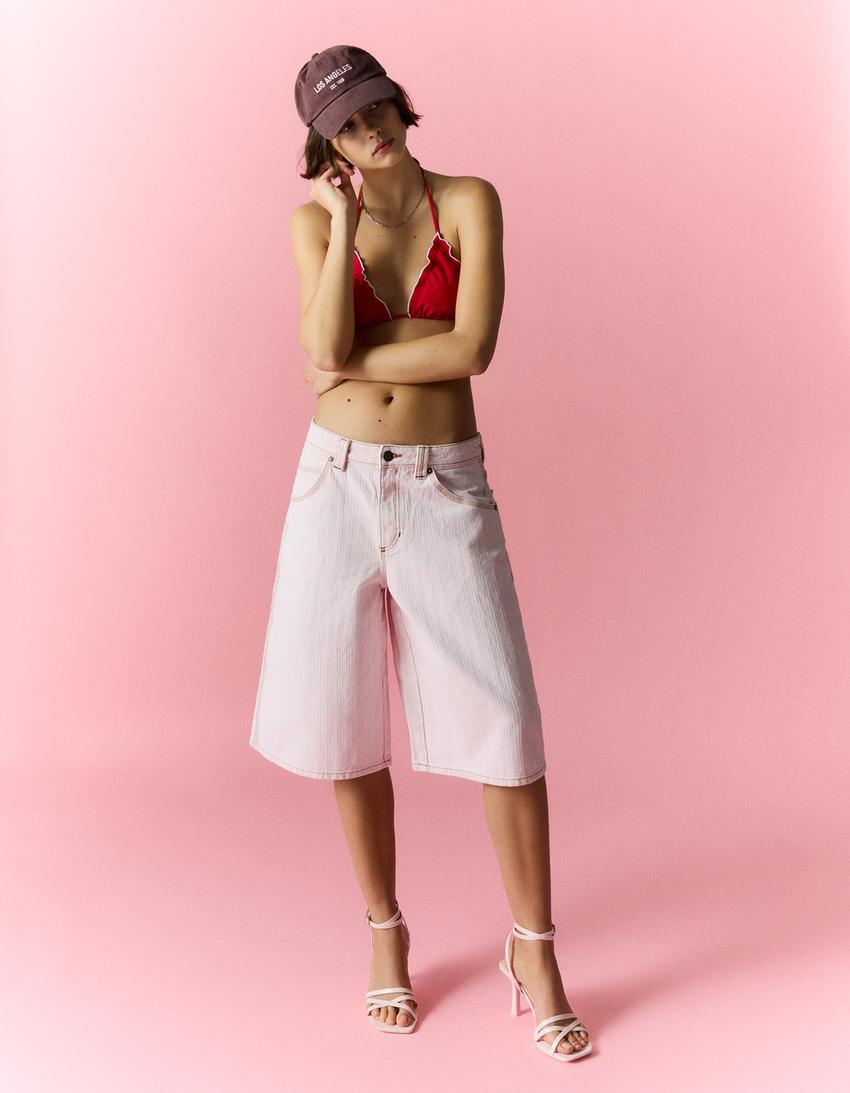Strappy high-heel sandals-Pink